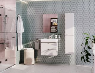 Тумба под раковину Акватон Скай 60см белый 1A238201SY010